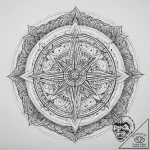 Tattoo sketch compass, concept art for tattoo… – tattoo sketch (№1760518601_0, 15.10.2025 08:56) — tattoovalue.net