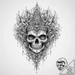 Tattoo sketch fortress, ink illustration for… – tattoo sketch (№1760519538_0, 15.10.2025 09:12) — tattoovalue.net