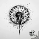 Tattoo sketch dandelion, concept art for tatt… – tattoo sketch (№1760519755_0, 15.10.2025 09:15) — tattoovalue.net