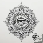 Tattoo sketch third eye with rays, concept ar… – tattoo sketch (№1760521060_0, 15.10.2025 09:37) — tattoovalue.net