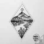 Tattoo sketch desert, artistic tattoo sketch,… – tattoo sketch (№1760521493_0, 15.10.2025 09:44) — tattoovalue.net