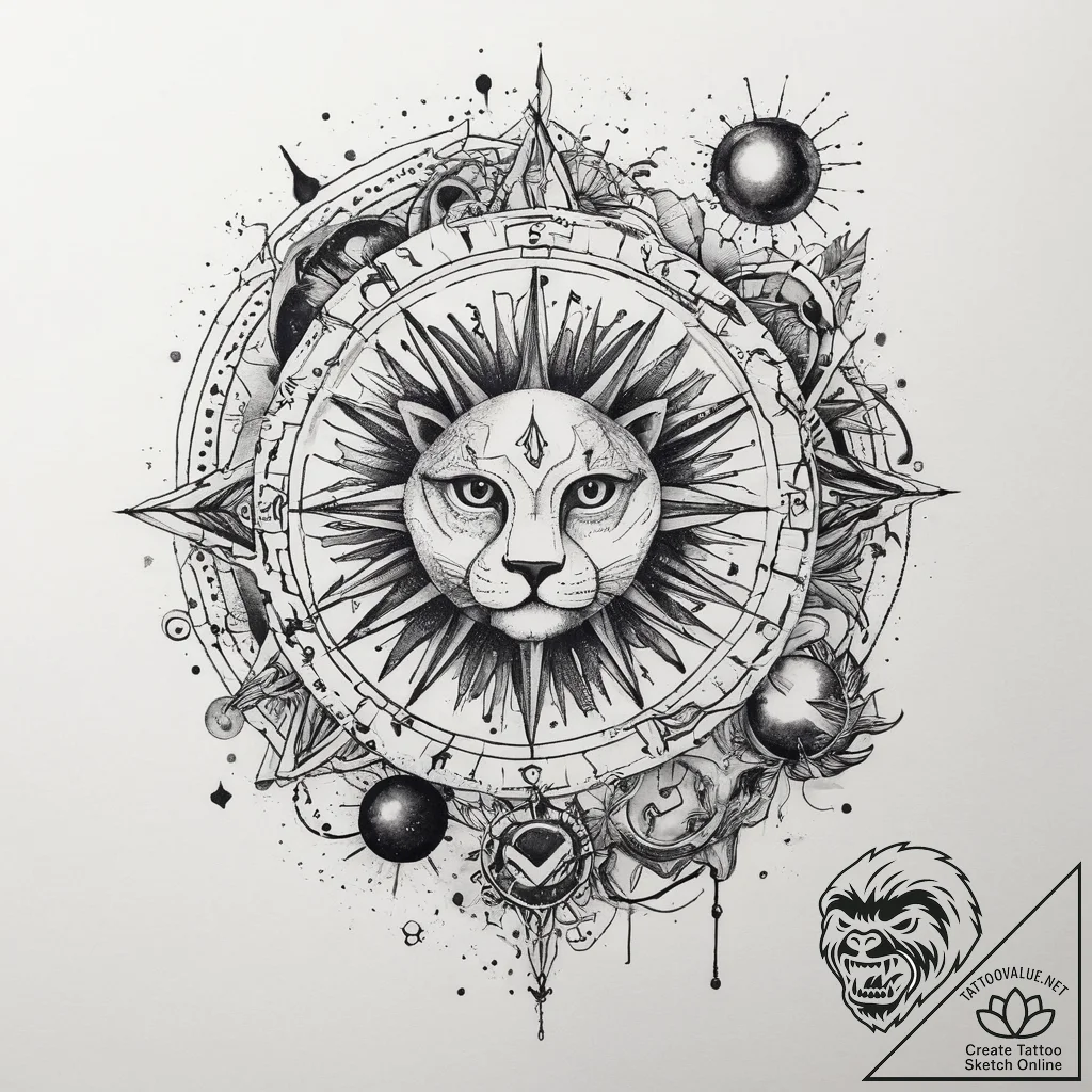зодиак, космоз, астрология - темы рисунки, ar... - tattoo sketch (№1760522142_0, 15.10.2025 09:55) — tattoovalue.net