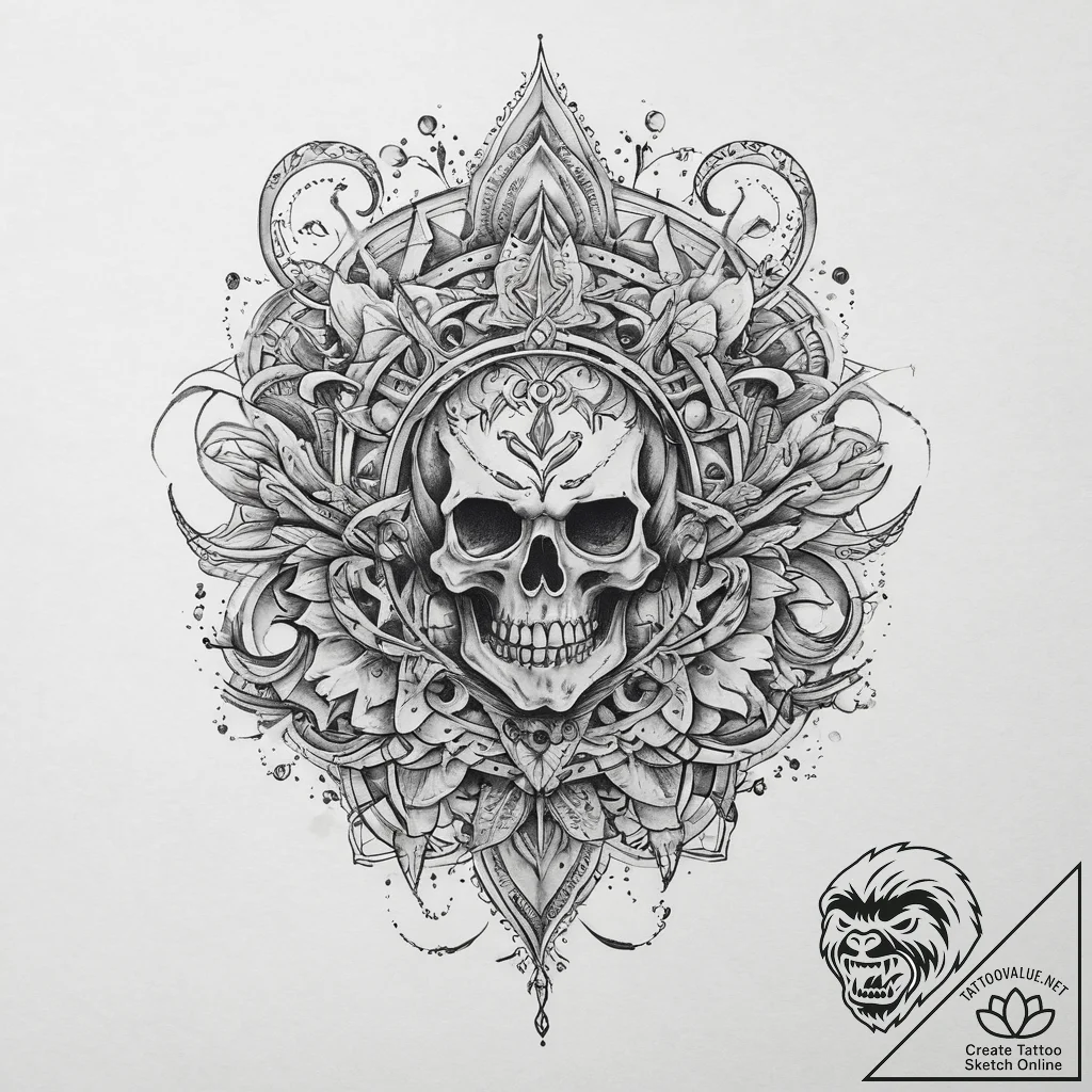 Tattoo sketch blessed realm, tattoo drawing o... - tattoo sketch (№1760523881_0, 15.10.2025 10:24) — tattoovalue.net