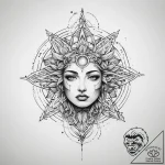 Tattoo sketch cosmic soul – tattoo sketch (№1760527142_0, 15.10.2025 11:19) — tattoovalue.net