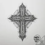 Tattoo sketch монограмма из линий, artistic t… – tattoo sketch (№1760529315_0, 15.10.2025 11:55) — tattoovalue.net
