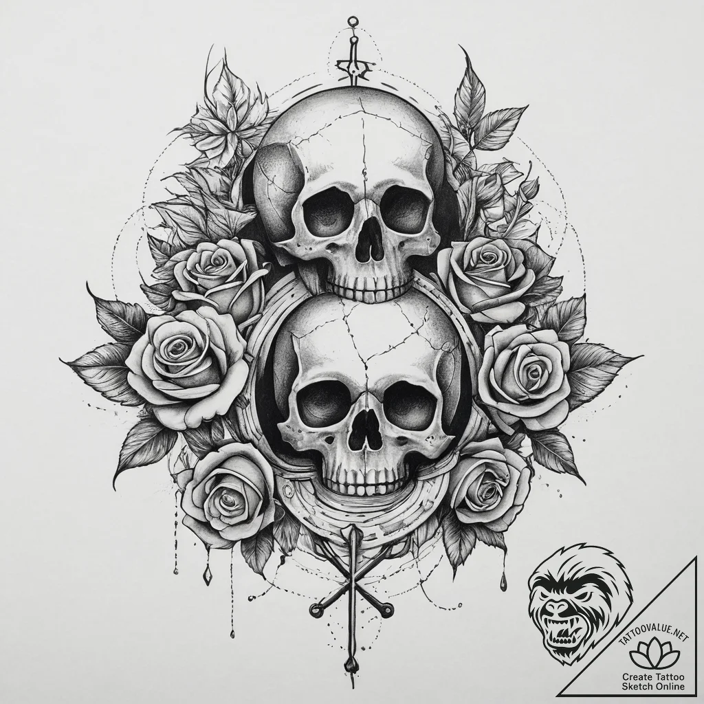 Tattoo sketch fake, tattoo flash sheet design... - tattoo sketch (№1760529968_0, 15.10.2025 12:06) — tattoovalue.net