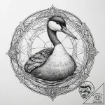 Tattoo sketch grebe, concept art for tattoo,… – tattoo sketch (№1760531495_0, 15.10.2025 12:31) — tattoovalue.net