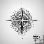 Tattoo sketch heartbeat with a star – tattoo sketch (№1760531931_0, 15.10.2025 12:38) — tattoovalue.net