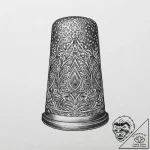 Tattoo sketch sewing a thimble, ink illustrat… – tattoo sketch (№1760533020_0, 15.10.2025 12:57) — tattoovalue.net