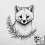 Tattoo sketch pine marten, artistic tattoo sk… – tattoo sketch (№1760533454_0, 15.10.2025 13:04) — tattoovalue.net