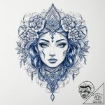 Tattoo sketch blue – tattoo sketch (№1760534332_0, 15.10.2025 13:18) — tattoovalue.net