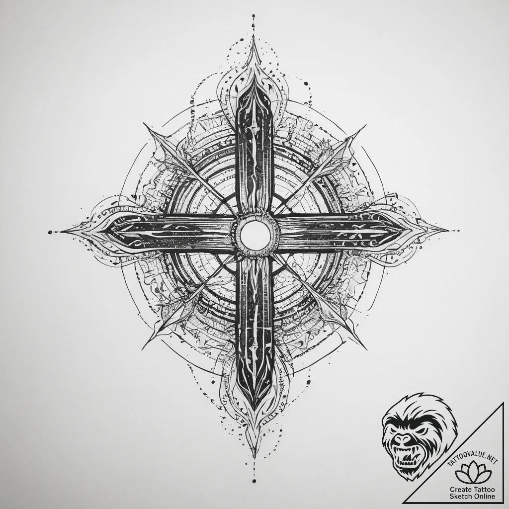 Tattoo sketch cosmic soil, ink illustration f... - tattoo sketch (№1760534548_0, 15.10.2025 13:22) — tattoovalue.net
