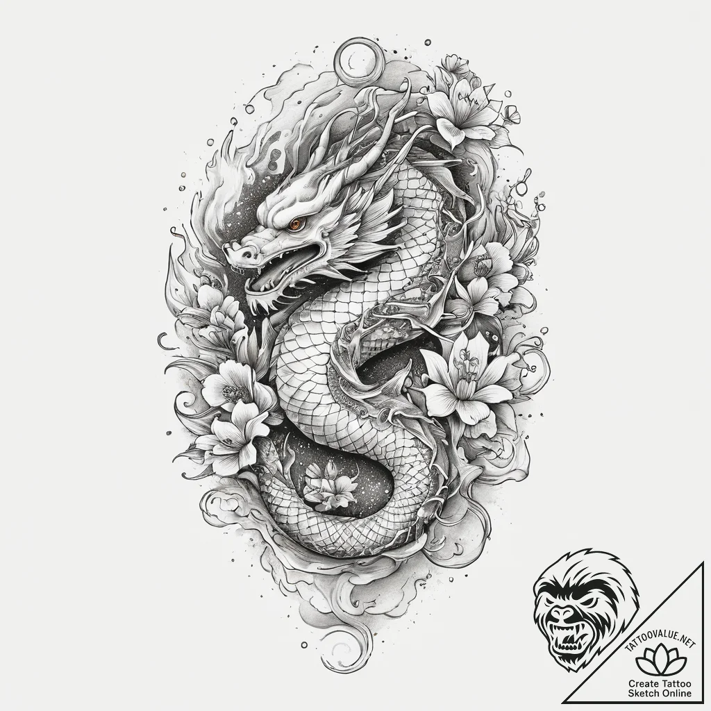 Tattoo sketch mystical chord, tattoo line art... - tattoo sketch (№1760536280_0, 15.10.2025 13:51) — tattoovalue.net