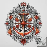 Tattoo sketch orange, tattoo flash sheet desi… – tattoo sketch (№1760536496_0, 15.10.2025 13:54) — tattoovalue.net