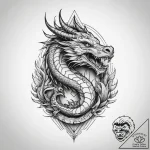Tattoo sketch mountain dragon peak, concept a… – tattoo sketch (№1760537361_0, 15.10.2025 14:09) — tattoovalue.net