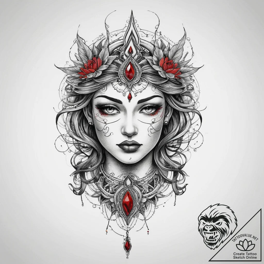 Tattoo sketch mystical self, ink illustration... - tattoo sketch (№1760538019_0, 15.10.2025 14:20) — tattoovalue.net