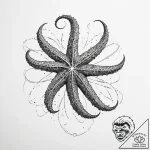 Tattoo sketch brittle star – tattoo sketch (№1760538667_0, 15.10.2025 14:31) — tattoovalue.net