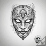 Tattoo sketch mask – tattoo sketch (№1760539100_0, 15.10.2025 14:38) — tattoovalue.net
