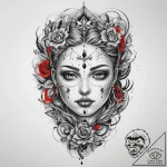 Tattoo sketch spiritual spirit, ink illustrat… – tattoo sketch (№1760539966_0, 15.10.2025 14:52) — tattoovalue.net