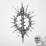 Tattoo sketch barbed wire tattoo – tattoo sketch (№1760540183_0, 15.10.2025 14:56) — tattoovalue.net