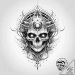 Tattoo sketch cosmic ghost – tattoo sketch (№1760541922_0, 15.10.2025 15:25) — tattoovalue.net