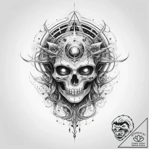 Tattoo sketch cosmic ghost – tattoo sketch (№1760541922_0, 15.10.2025 15:25) — tattoovalue.net