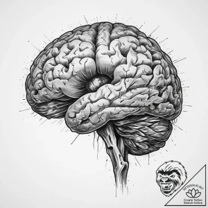 Tattoo sketch brain – tattoo sketch (№1760542354_0, 15.10.2025 15:32) — tattoovalue.net