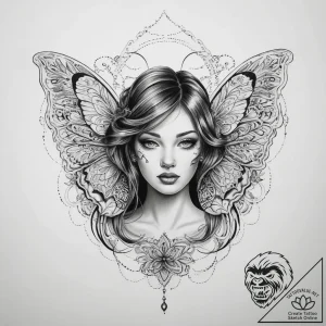 Tattoo sketch butterfly girl tattoo, tattoo s… – tattoo sketch (№1760542570_0, 15.10.2025 15:36) — tattoovalue.net
