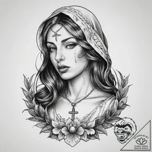 Tattoo sketch mary magdalene, tattoo sketch d… – tattoo sketch (№1760543651_0, 15.10.2025 15:54) — tattoovalue.net