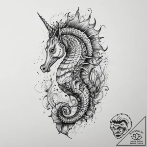 Tattoo sketch hippocampus fish, tattoo drawin… – tattoo sketch (№1760543868_0, 15.10.2025 15:57) — tattoovalue.net