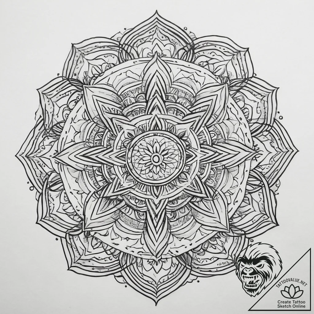 Tattoo sketch divine being, tattoo drawing ou... - tattoo sketch (№1760544301_0, 15.10.2025 16:05) — tattoovalue.net