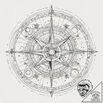 Tattoo sketch astronomer a person with a star… – tattoo sketch (№1760544526_0, 15.10.2025 16:08) — tattoovalue.net