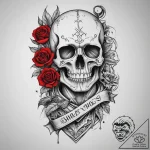Tattoo sketch soldier with a scroll, concept… – tattoo sketch (№1760545400_0, 15.10.2025 16:23) — tattoovalue.net