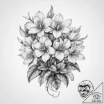 Tattoo sketch cyclamen – tattoo sketch (№1760545843_0, 15.10.2025 16:30) — tattoovalue.net