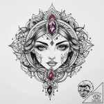 Tattoo sketch amethyst, artistic tattoo sketc… – tattoo sketch (№1760546059_0, 15.10.2025 16:34) — tattoovalue.net