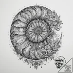 Tattoo sketch ammonite, tattoo drawing outlin… – tattoo sketch (№1760546276_0, 15.10.2025 16:37) — tattoovalue.net