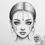 Tattoo sketch doll making a doll’s face – tattoo sketch (№1760547143_0, 15.10.2025 16:52) — tattoovalue.net