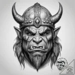 Tattoo sketch orc chieftain power, tattoo ske… – tattoo sketch (№1760547575_0, 15.10.2025 16:59) — tattoovalue.net