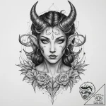 Tattoo sketch tiefling, tattoo flash sheet de… – tattoo sketch (№1760547791_0, 15.10.2025 17:03) — tattoovalue.net
