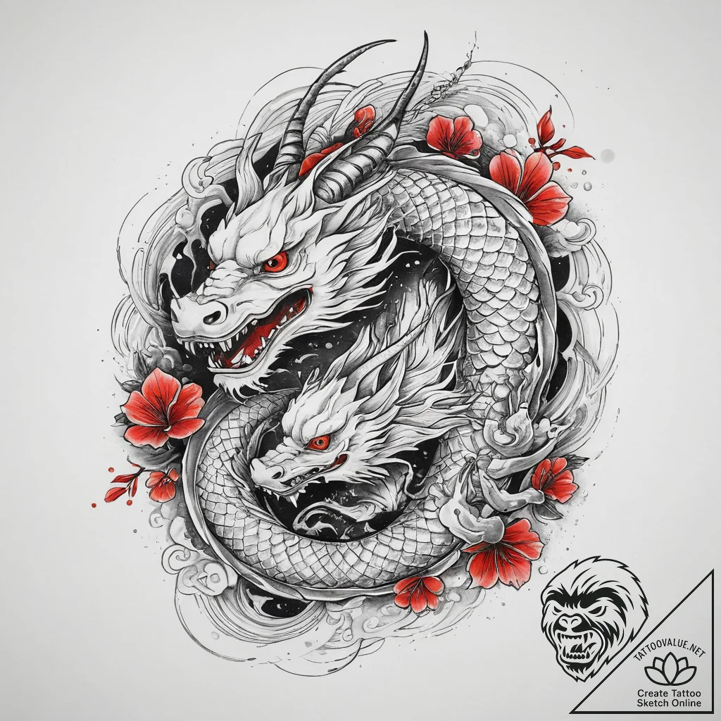 Tattoo sketch cosmic myth, concept art for ta... - tattoo sketch (№1760548655_0, 15.10.2025 17:17) — tattoovalue.net
