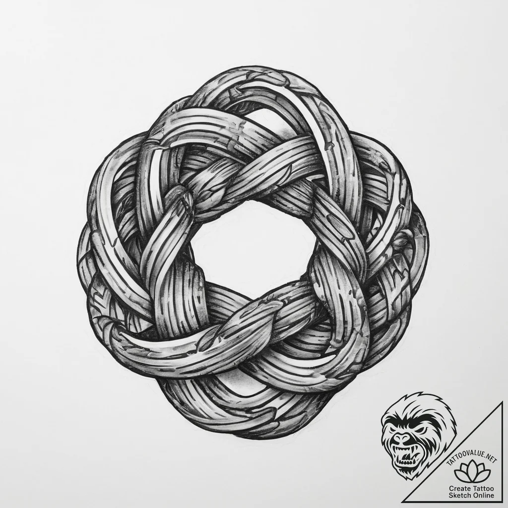 Tattoo sketch magical knot - tattoo sketch (№1760549314_0, 15.10.2025 17:28) — tattoovalue.net