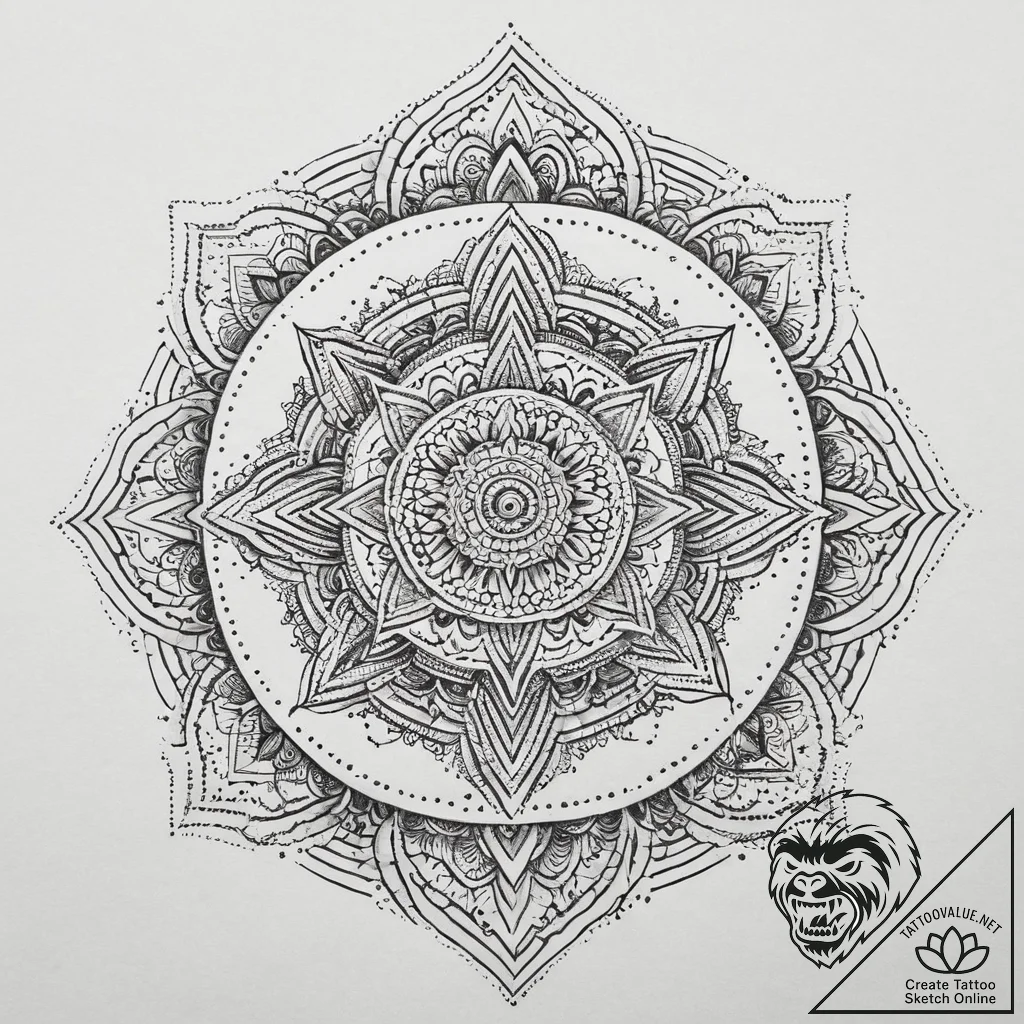 Tattoo sketch divine being, tattoo drawing ou... - tattoo sketch (№1760551055_0, 15.10.2025 17:57) — tattoovalue.net