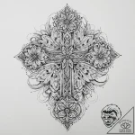 Flowers, concept art for tattoo, ornamental t… – tattoo sketch (№1760551488_0, 15.10.2025 18:04) — tattoovalue.net