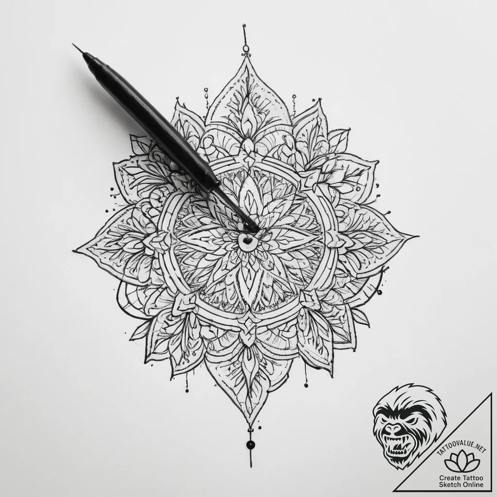 Tattoo sketch crochet hook and yarn - tattoo sketch (№1760551922_0, 15.10.2025 18:12) — tattoovalue.net
