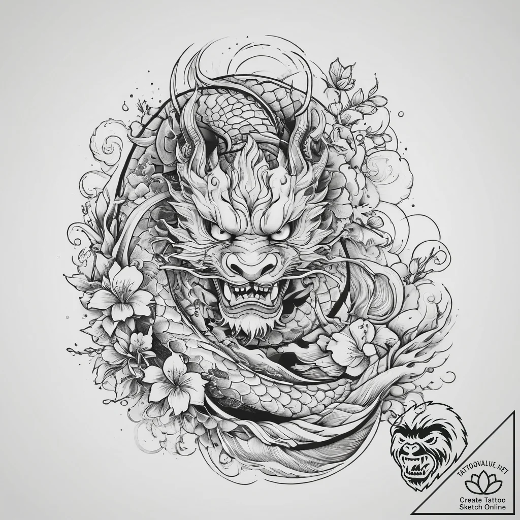 Tattoo sketch soldier with a brush, ink illus... - tattoo sketch (№1760552137_0, 15.10.2025 18:15) — tattoovalue.net