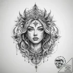 Tattoo sketch blessed narrative – tattoo sketch (№1760552787_0, 15.10.2025 18:26) — tattoovalue.net