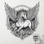 Tattoo sketch pegasus tattoo, tattoo flash sh… – tattoo sketch (№1760554098_0, 15.10.2025 18:48) — tattoovalue.net