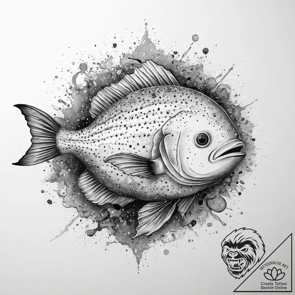 Tattoo sketch sunfish, tattoo drawing outline... - tattoo sketch (№1760554967_0, 15.10.2025 19:02) — tattoovalue.net