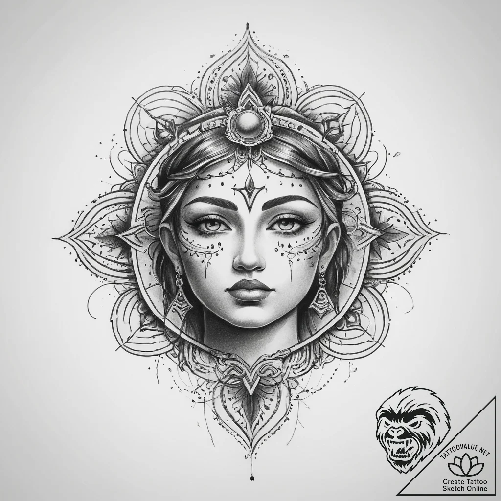 Tattoo sketch spiritual story - tattoo sketch (№1760555401_0, 15.10.2025 19:10) — tattoovalue.net