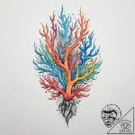 Tattoo sketch coral, concept art for tattoo,… – tattoo sketch (№1760555846_0, 15.10.2025 19:17) — tattoovalue.net